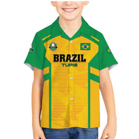 Custom Rugby Brazil Family Matching Mermaid Dress and Hawaiian Shirt Tupis Go Champions - Wonder Print Shop
