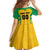 Custom Rugby Brazil Family Matching Off Shoulder Short Dress and Hawaiian Shirt Tupis Go Champions - Wonder Print Shop