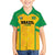 Custom Rugby Brazil Family Matching Off Shoulder Short Dress and Hawaiian Shirt Tupis Go Champions - Wonder Print Shop