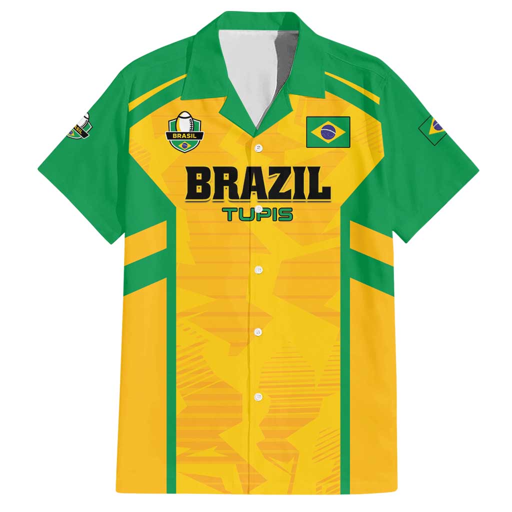 Custom Rugby Brazil Family Matching Short Sleeve Bodycon Dress and Hawaiian Shirt Tupis Go Champions - Wonder Print Shop
