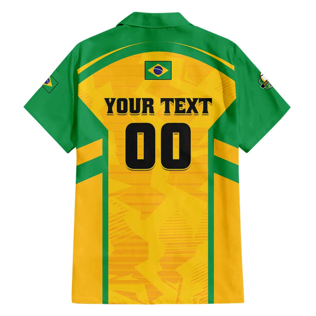 Custom Rugby Brazil Family Matching Short Sleeve Bodycon Dress and Hawaiian Shirt Tupis Go Champions - Wonder Print Shop