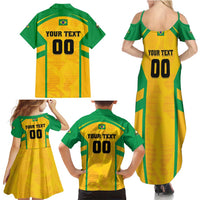 Custom Rugby Brazil Family Matching Summer Maxi Dress and Hawaiian Shirt Tupis Go Champions - Wonder Print Shop