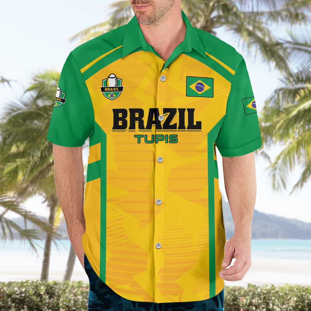 Custom Rugby Brazil Hawaiian Shirt Tupis Go Champions - Wonder Print Shop