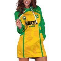 Custom Rugby Brazil Hoodie Dress Tupis Go Champions - Wonder Print Shop