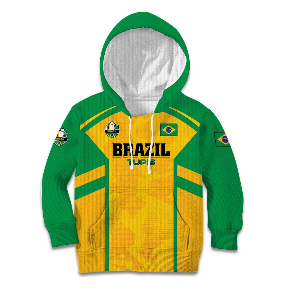 Custom Rugby Brazil Kid Hoodie Tupis Go Champions - Wonder Print Shop