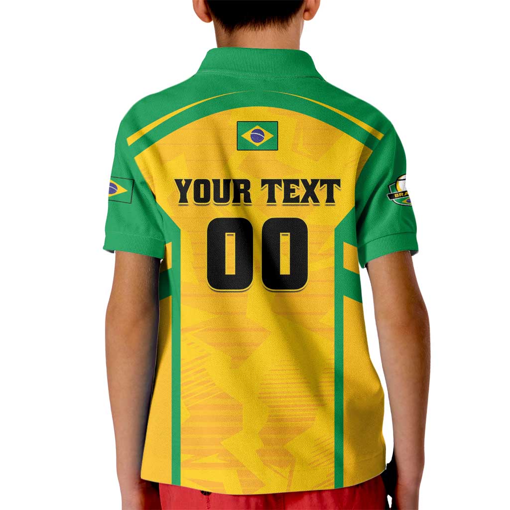 Custom Rugby Brazil Kid Polo Shirt Tupis Go Champions - Wonder Print Shop