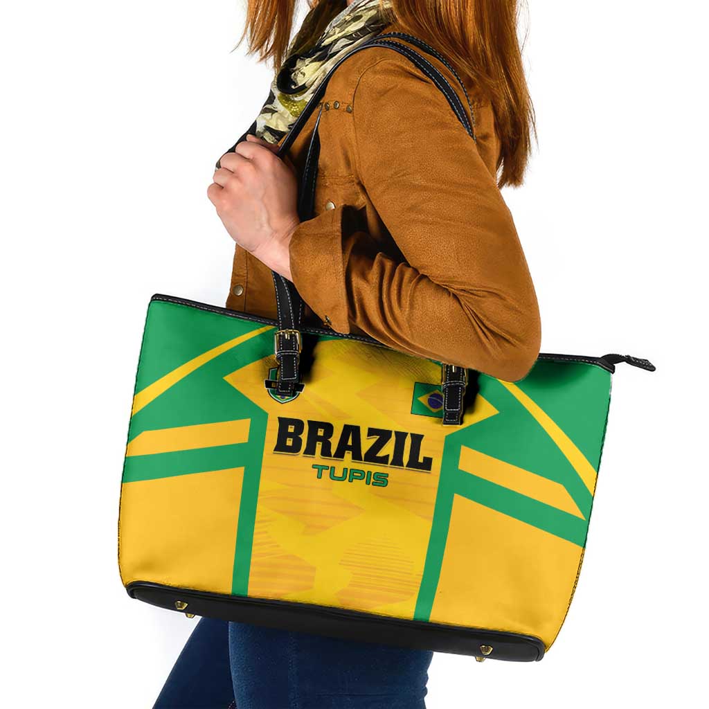 Rugby Brazil Leather Tote Bag Tupis Go Champions - Wonder Print Shop