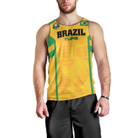 Custom Rugby Brazil Men Tank Top Tupis Go Champions - Wonder Print Shop