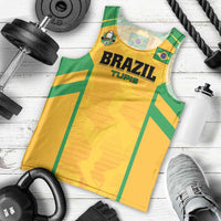 Custom Rugby Brazil Men Tank Top Tupis Go Champions - Wonder Print Shop