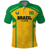 Custom Rugby Brazil Polo Shirt Tupis Go Champions - Wonder Print Shop