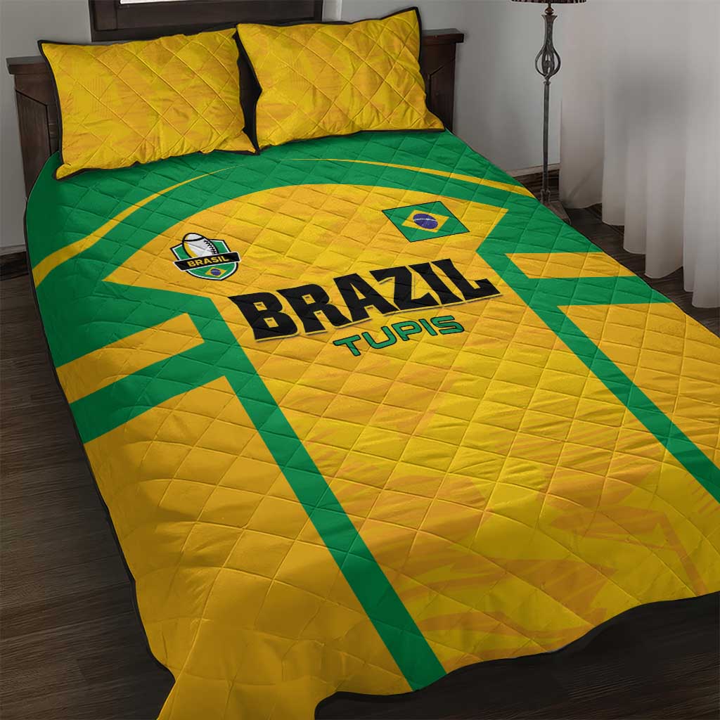 Rugby Brazil Quilt Bed Set Tupis Go Champions - Wonder Print Shop