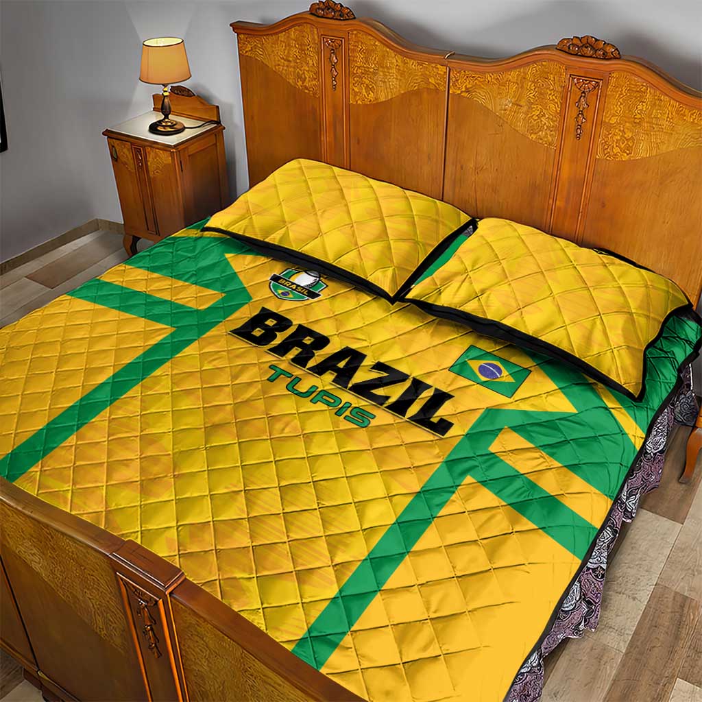 Rugby Brazil Quilt Bed Set Tupis Go Champions - Wonder Print Shop