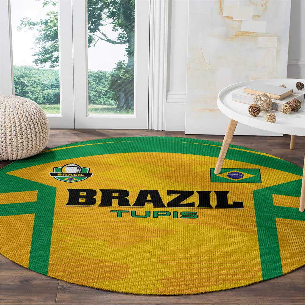 Rugby Brazil Round Carpet Tupis Go Champions - Wonder Print Shop
