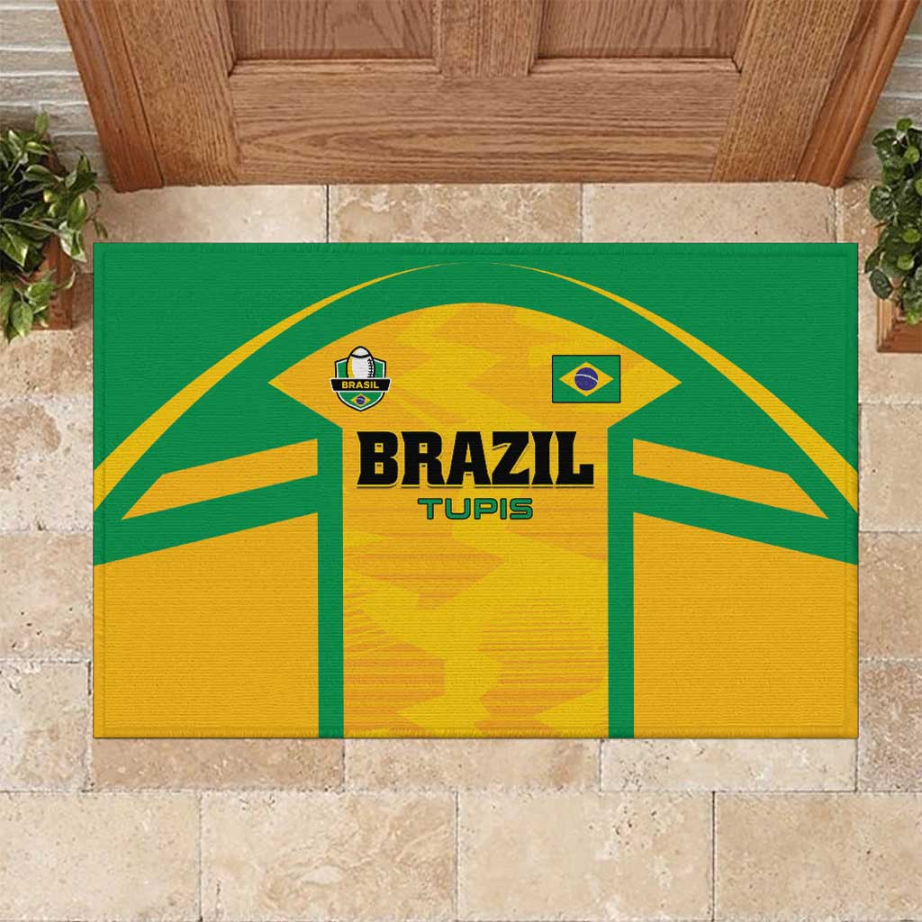 Rugby Brazil Rubber Doormat Tupis Go Champions - Wonder Print Shop