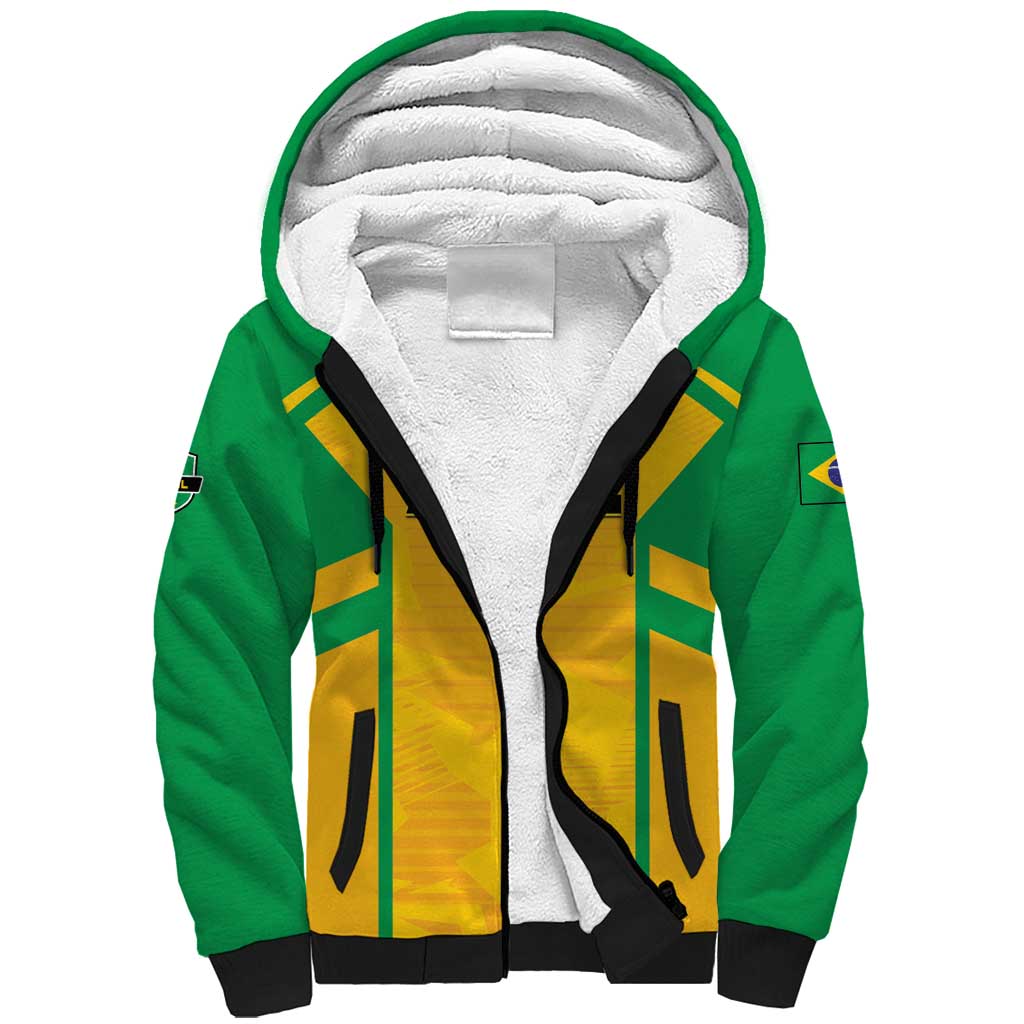 Custom Rugby Brazil Sherpa Hoodie Tupis Go Champions - Wonder Print Shop