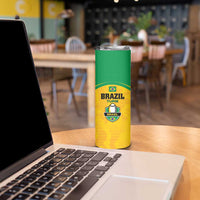 Custom Rugby Brazil Skinny Tumbler Tupis Go Champions - Wonder Print Shop