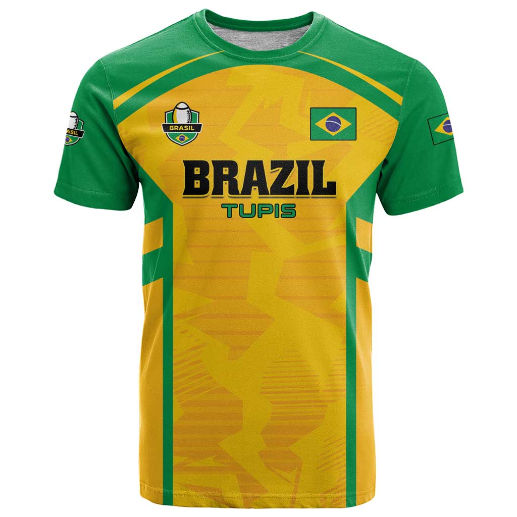 Custom Rugby Brazil T Shirt Tupis Go Champions - Wonder Print Shop
