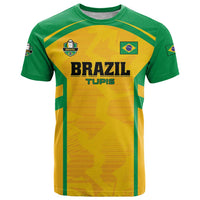Custom Rugby Brazil T Shirt Tupis Go Champions - Wonder Print Shop