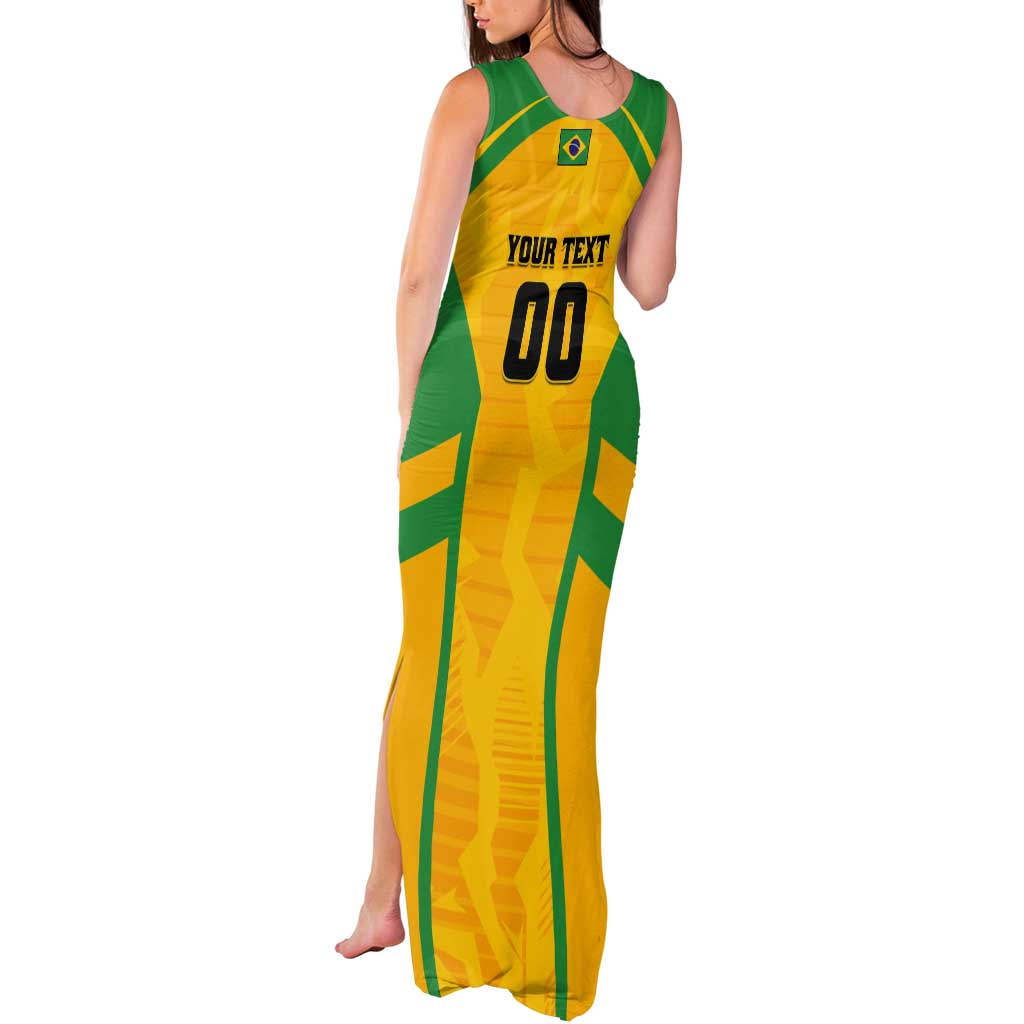 Custom Rugby Brazil Tank Maxi Dress Tupis Go Champions - Wonder Print Shop