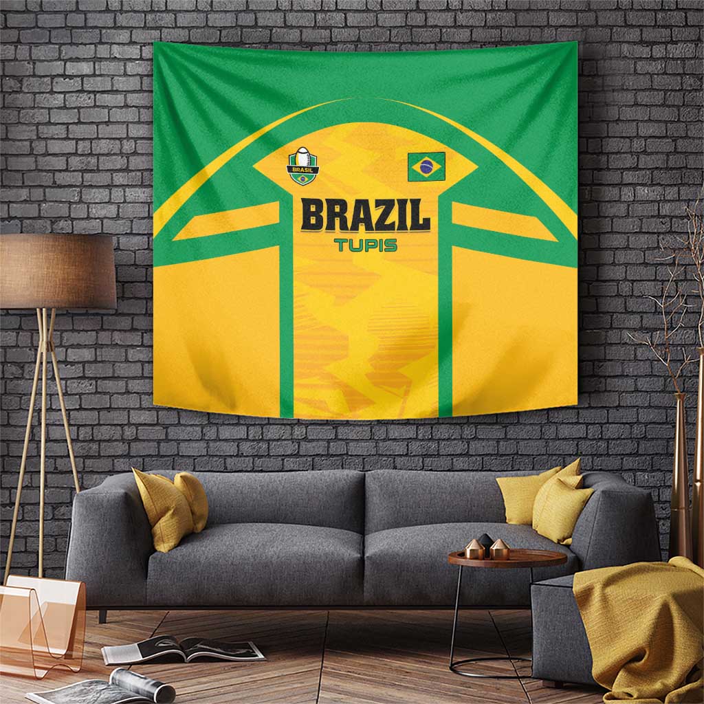Rugby Brazil Tapestry Tupis Go Champions - Wonder Print Shop