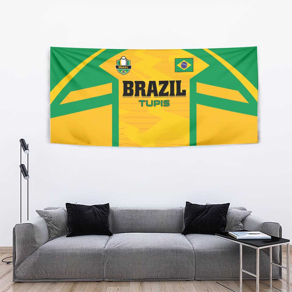 Rugby Brazil Tapestry Tupis Go Champions - Wonder Print Shop