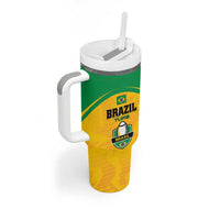 Custom Rugby Brazil Tumbler With Handle Tupis Go Champions - Wonder Print Shop