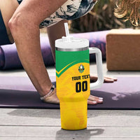 Custom Rugby Brazil Tumbler With Handle Tupis Go Champions - Wonder Print Shop