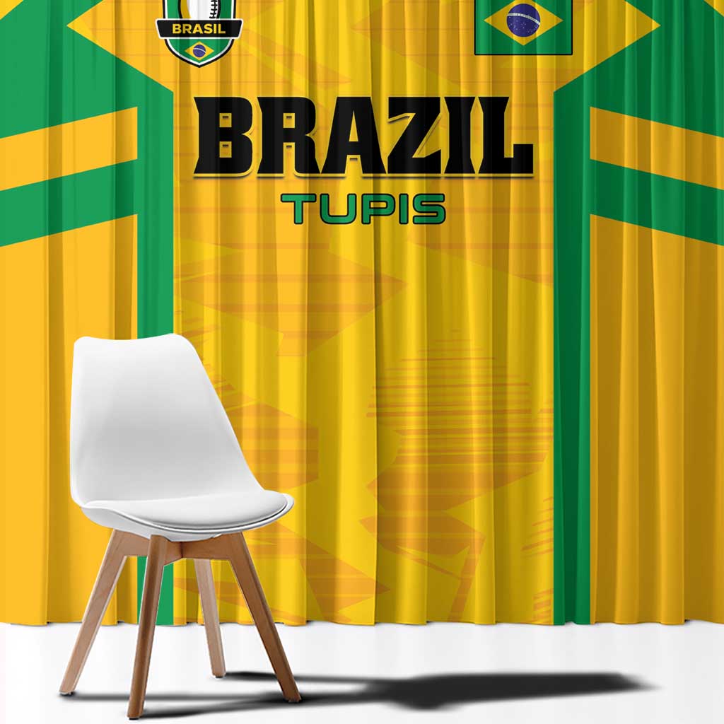 Rugby Brazil Window Curtain Tupis Go Champions - Wonder Print Shop