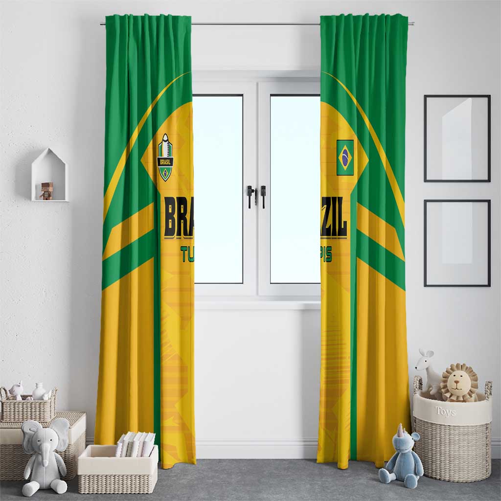 Rugby Brazil Window Curtain Tupis Go Champions - Wonder Print Shop