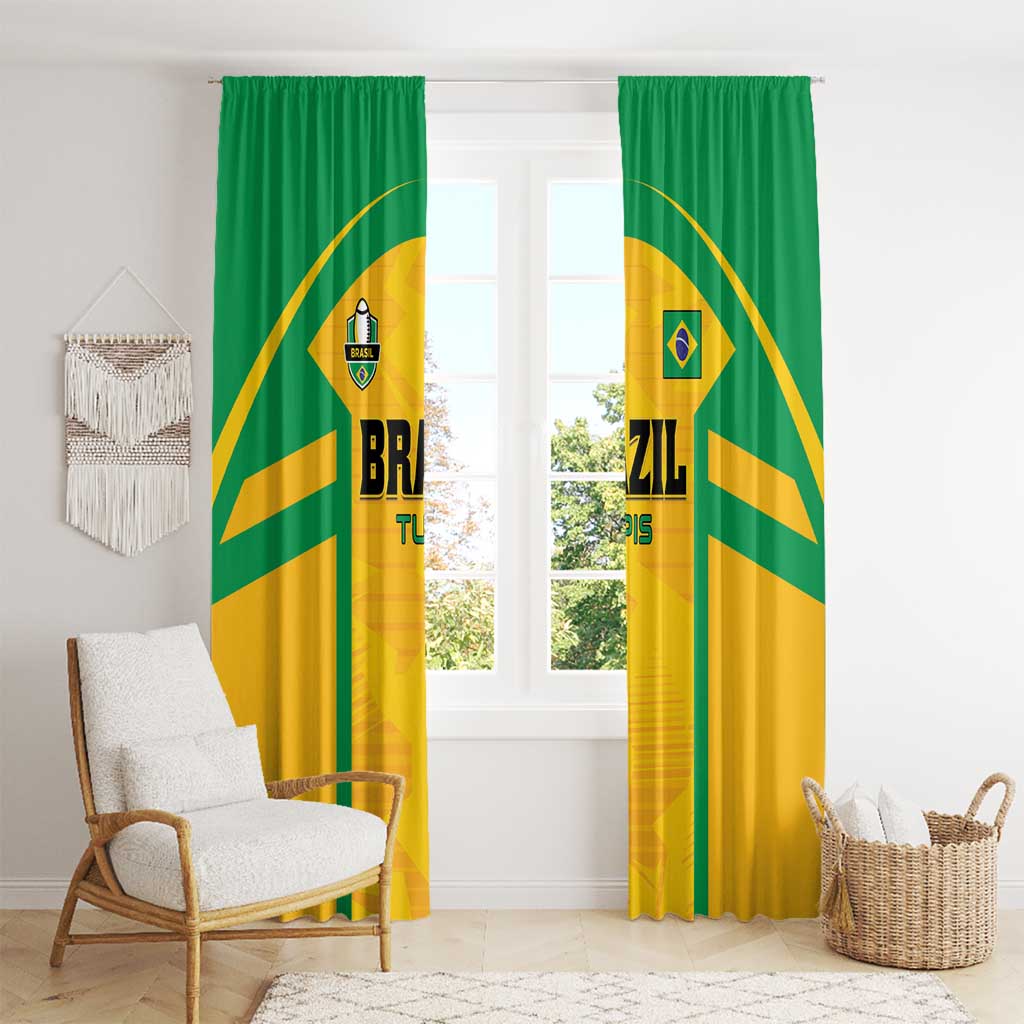 Rugby Brazil Window Curtain Tupis Go Champions - Wonder Print Shop