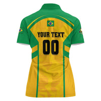 Custom Rugby Brazil Women Polo Shirt Tupis Go Champions - Wonder Print Shop