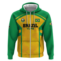 Custom Rugby Brazil Zip Hoodie Tupis Go Champions - Wonder Print Shop