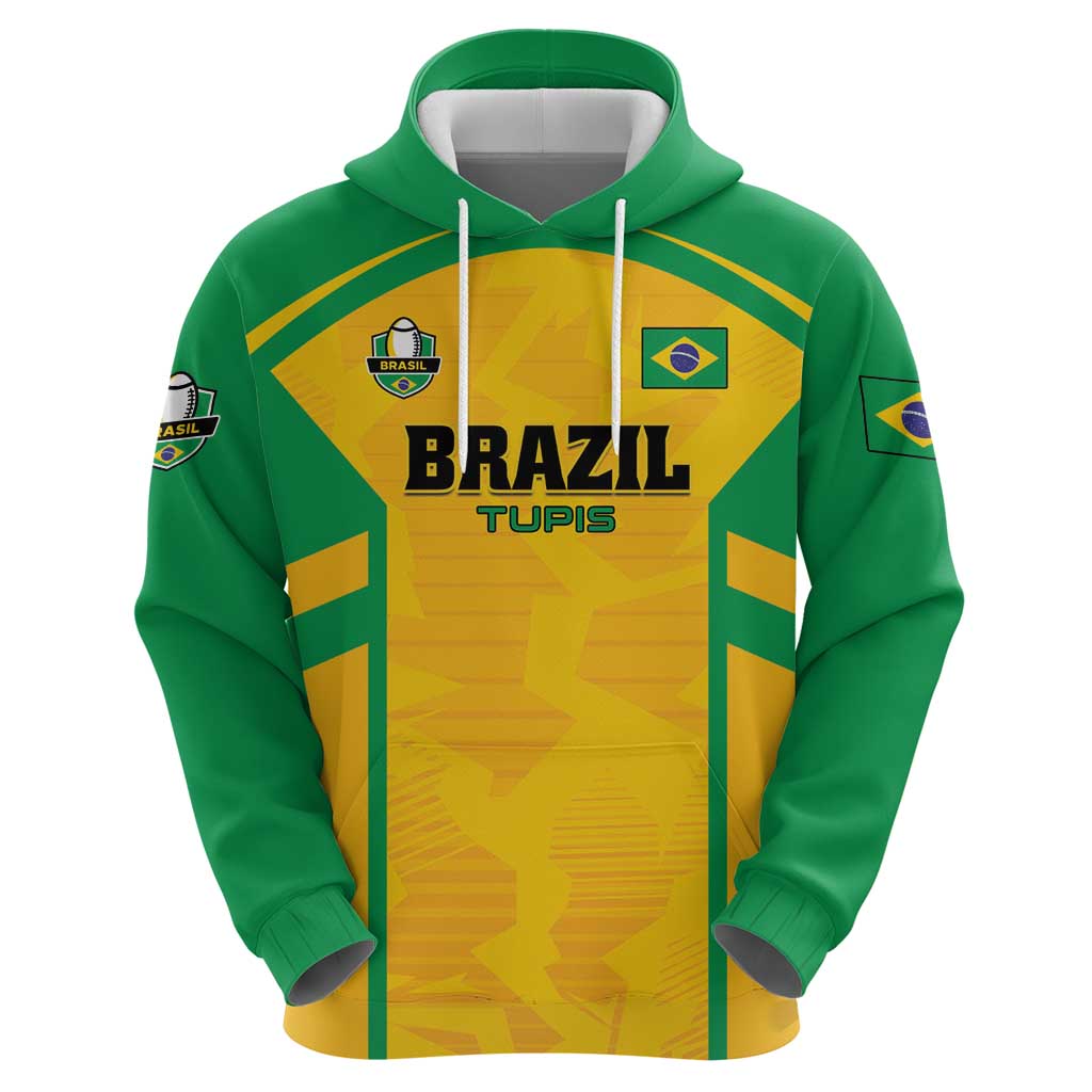 Custom Rugby Brazil Zip Hoodie Tupis Go Champions - Wonder Print Shop