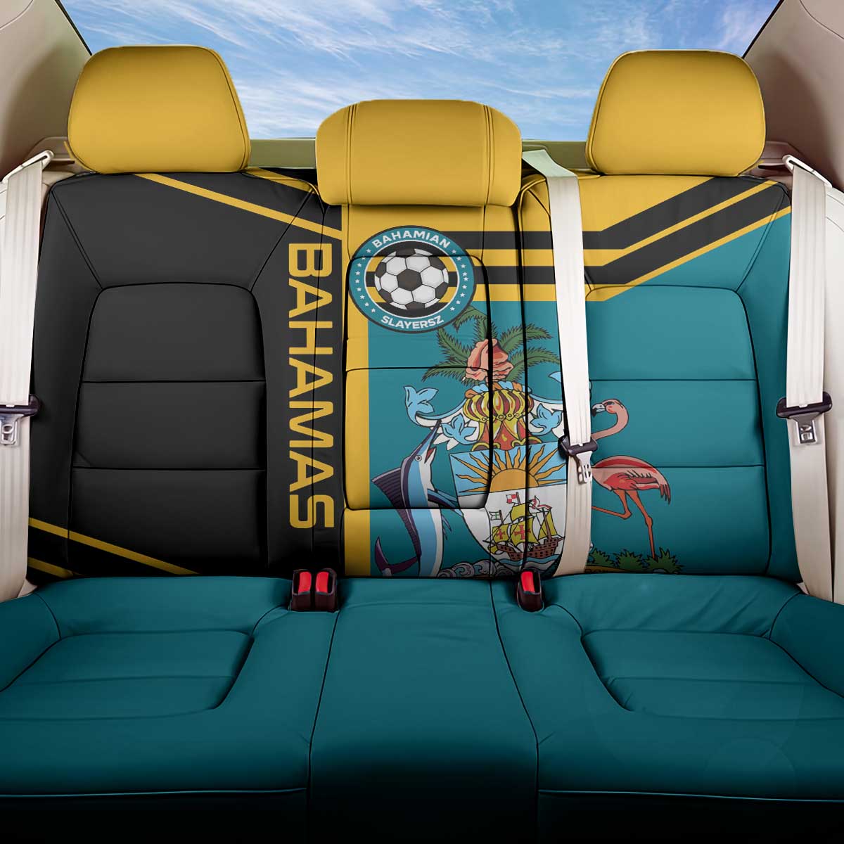 Football The Bahamas Back Car Seat Cover Go Bahamian Slayers - Wonder Print Shop