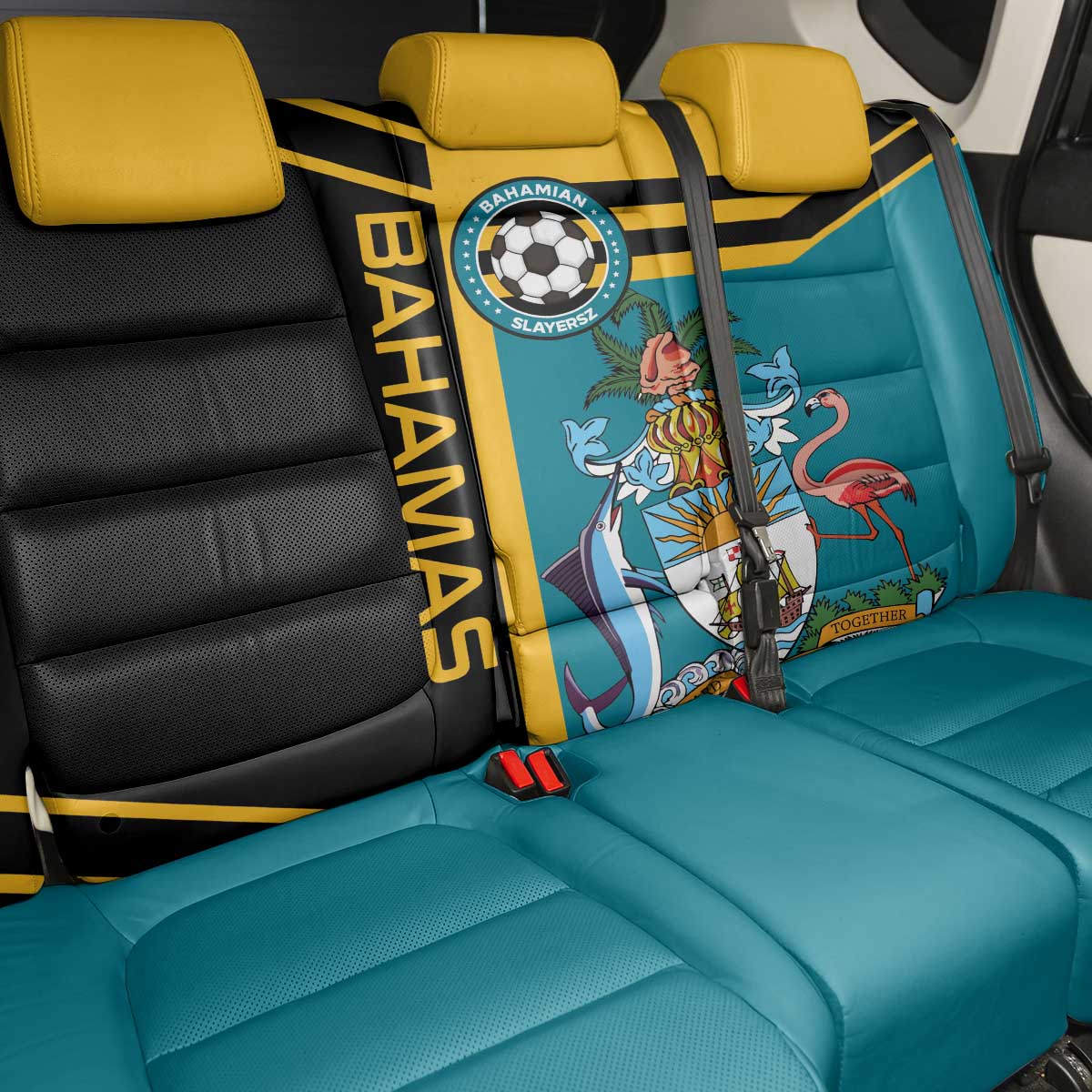 Football The Bahamas Back Car Seat Cover Go Bahamian Slayers - Wonder Print Shop
