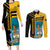 Custom Football The Bahamas Couples Matching Long Sleeve Bodycon Dress and Long Sleeve Button Shirt Go Bahamian Slayers - Wonder Print Shop