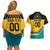 Custom Football The Bahamas Couples Matching Off Shoulder Short Dress and Hawaiian Shirt Go Bahamian Slayers - Wonder Print Shop