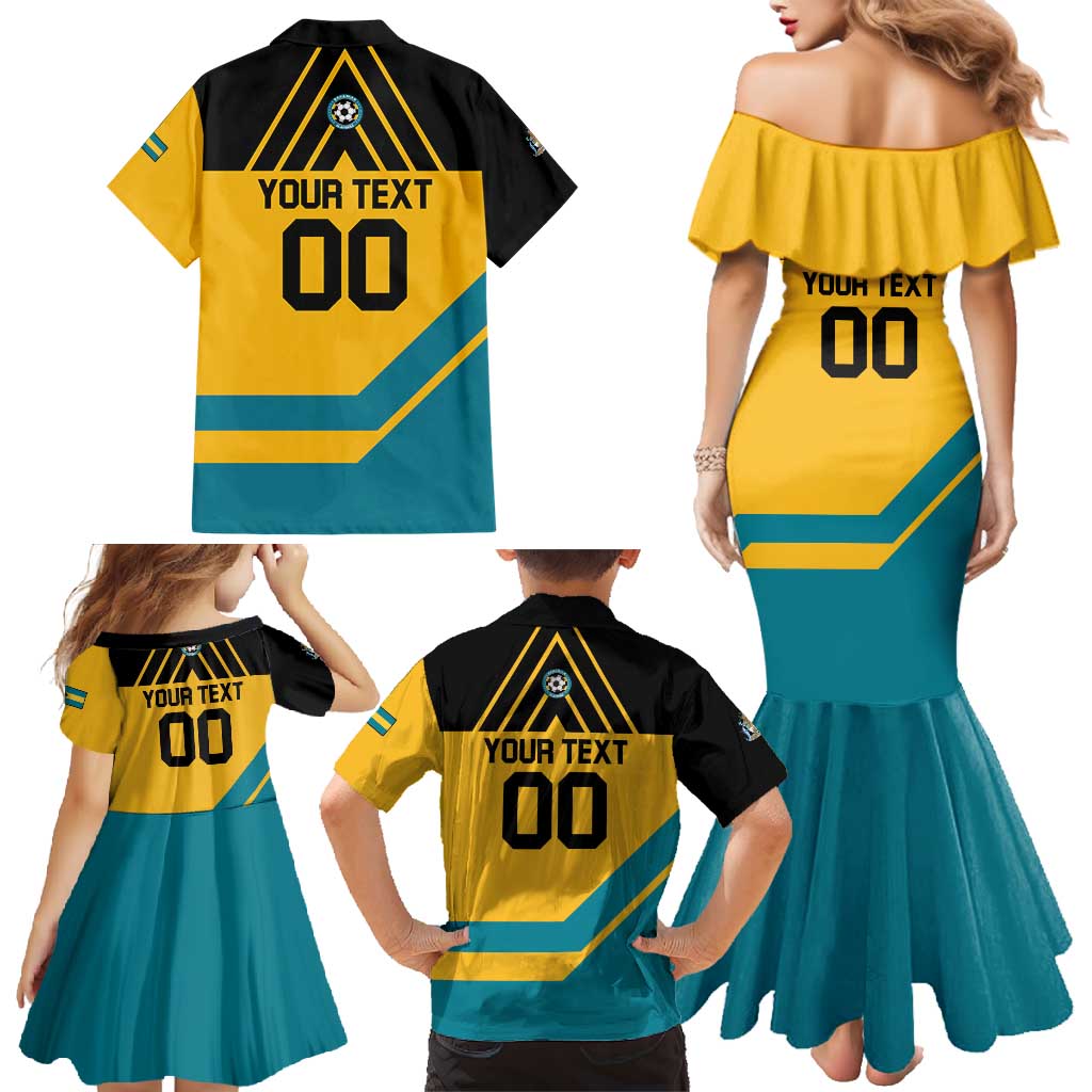 Custom Football The Bahamas Family Matching Mermaid Dress and Hawaiian Shirt Go Bahamian Slayers - Wonder Print Shop