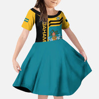 Custom Football The Bahamas Family Matching Off Shoulder Maxi Dress and Hawaiian Shirt Go Bahamian Slayers - Wonder Print Shop