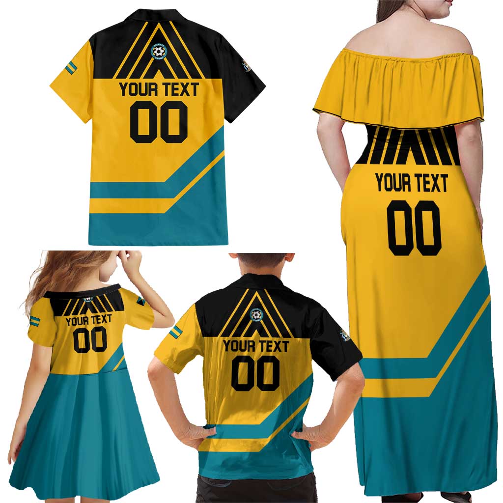 Custom Football The Bahamas Family Matching Off Shoulder Maxi Dress and Hawaiian Shirt Go Bahamian Slayers - Wonder Print Shop