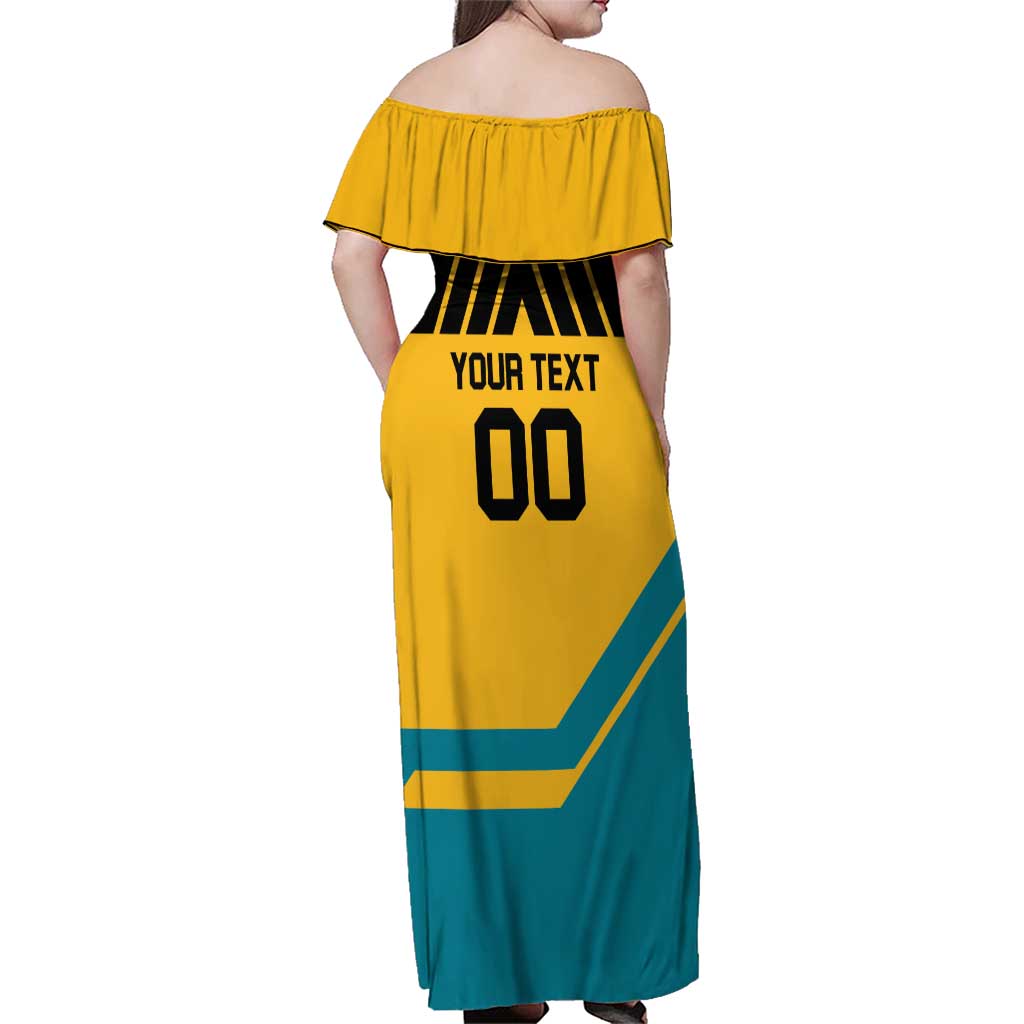 Custom Football The Bahamas Family Matching Off Shoulder Maxi Dress and Hawaiian Shirt Go Bahamian Slayers - Wonder Print Shop