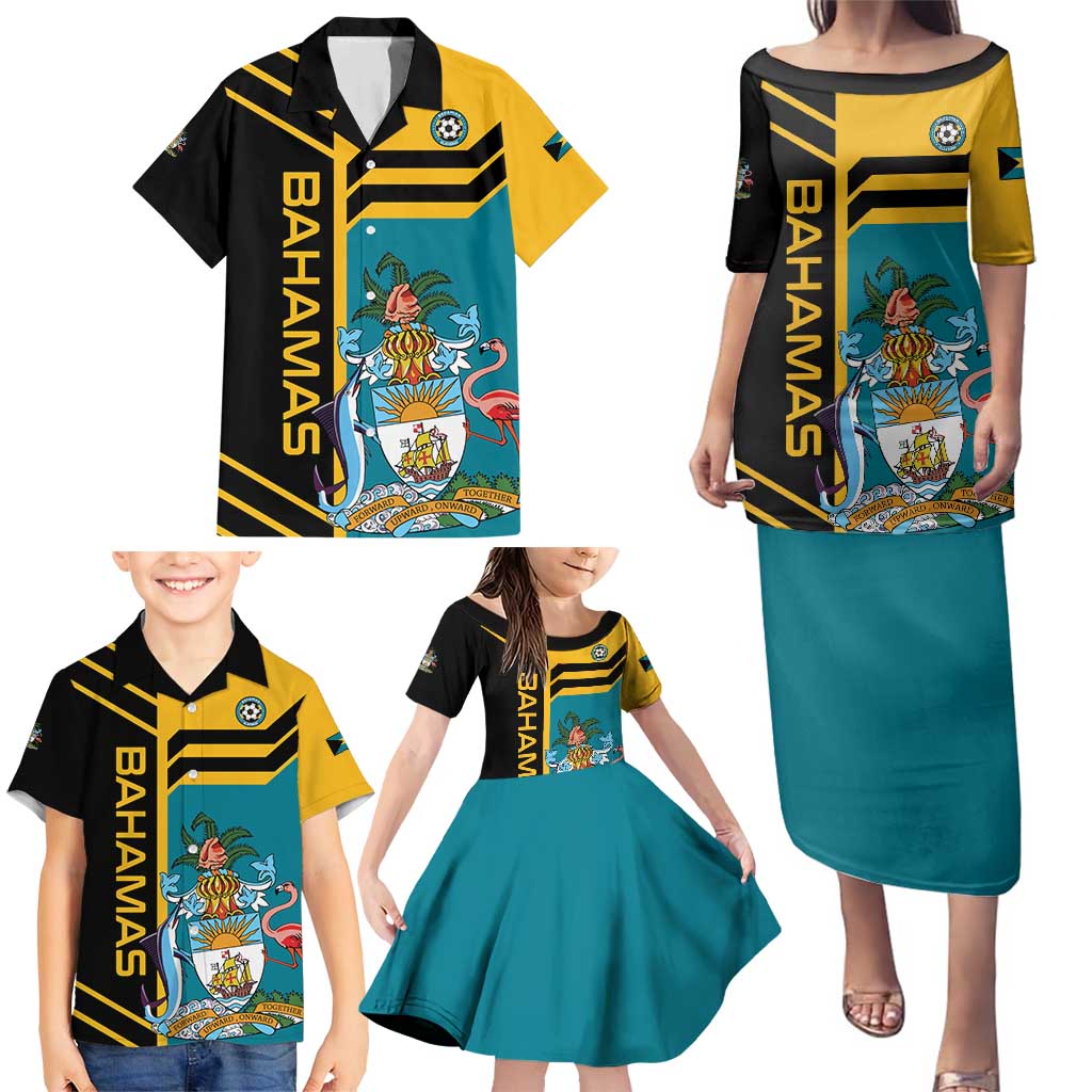 Custom Football The Bahamas Family Matching Puletasi and Hawaiian Shirt Go Bahamian Slayers - Wonder Print Shop