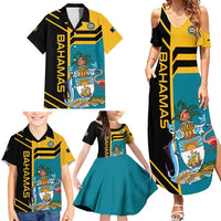 Custom Football The Bahamas Family Matching Summer Maxi Dress and Hawaiian Shirt Go Bahamian Slayers - Wonder Print Shop