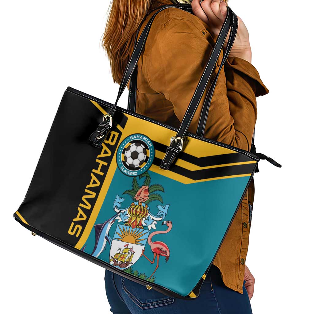 Football The Bahamas Leather Tote Bag Go Bahamian Slayers - Wonder Print Shop