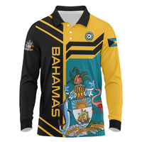 Custom Football The Bahamas Long Sleeve Polo Shirt Go Bahamian Slayers - Wonder Print Shop