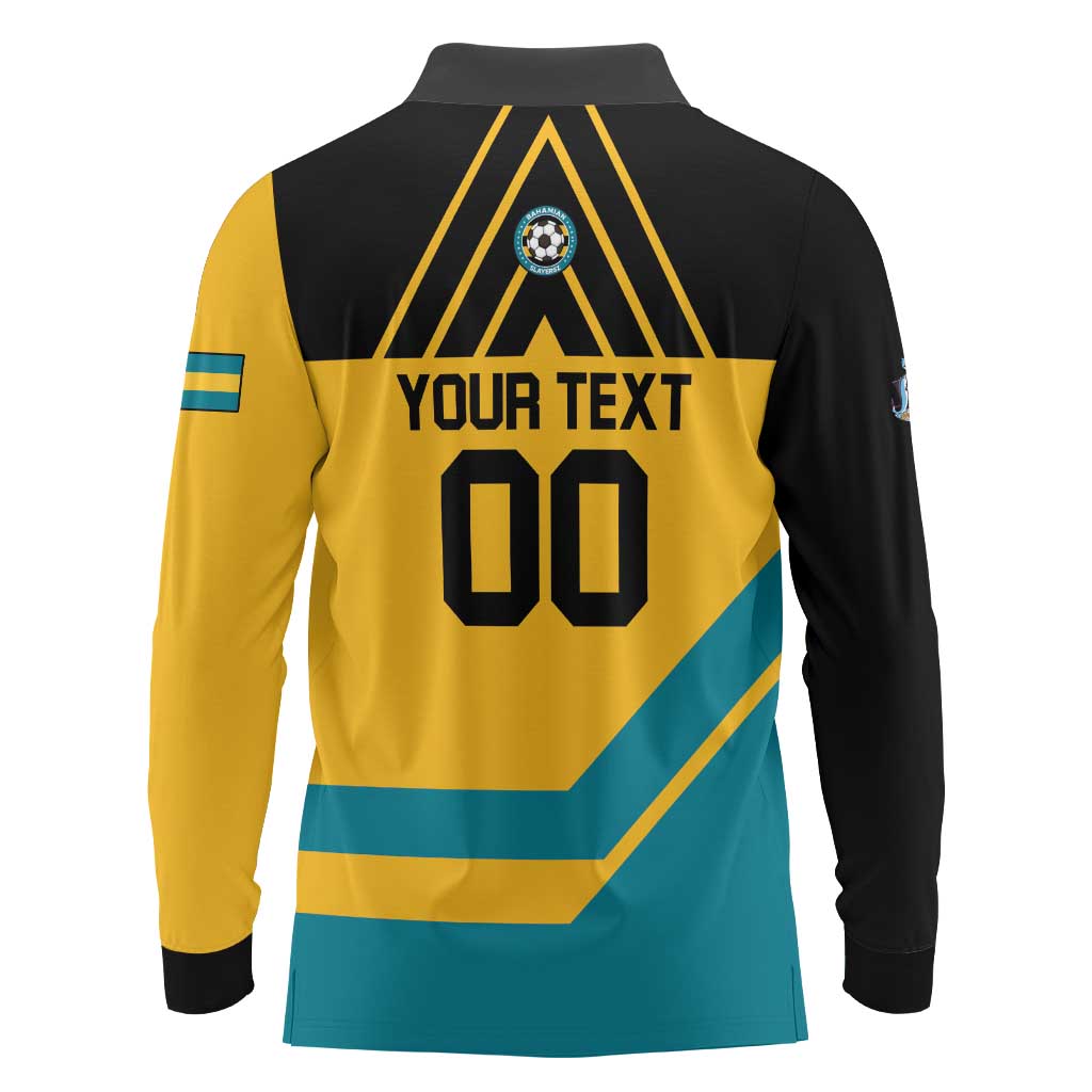 Custom Football The Bahamas Long Sleeve Polo Shirt Go Bahamian Slayers - Wonder Print Shop