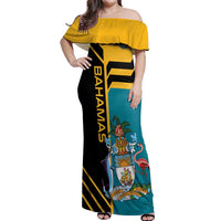 Custom Football The Bahamas Off Shoulder Maxi Dress Go Bahamian Slayers - Wonder Print Shop