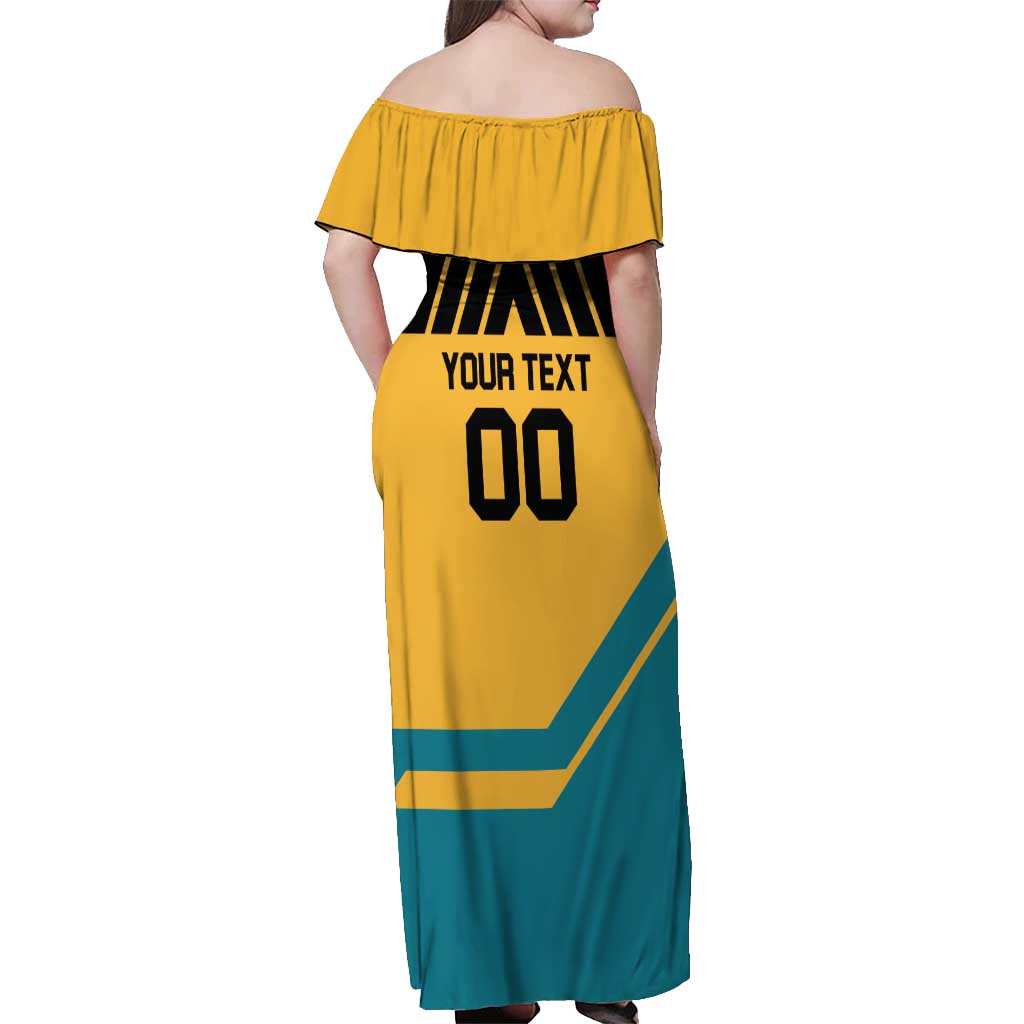 Custom Football The Bahamas Off Shoulder Maxi Dress Go Bahamian Slayers - Wonder Print Shop