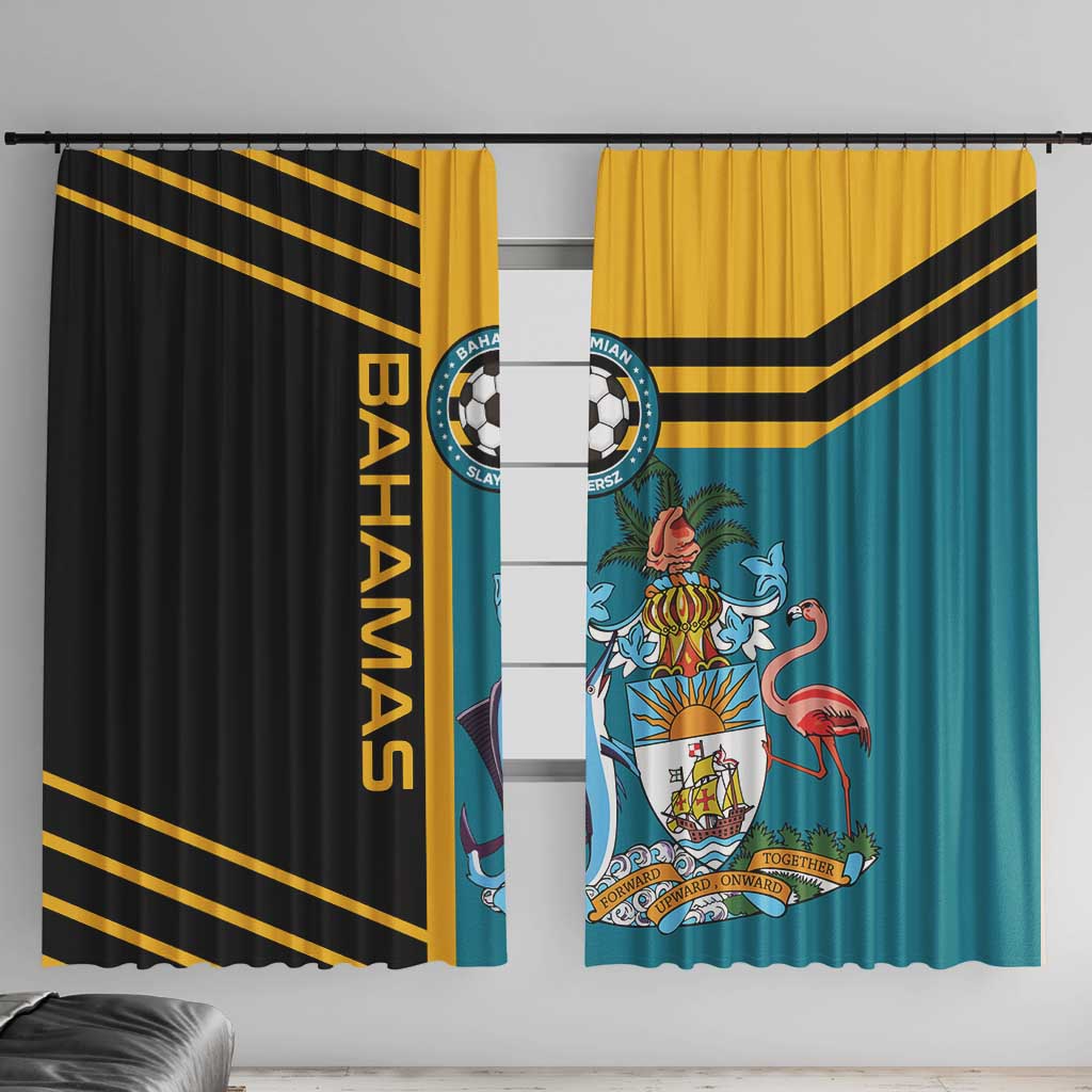 Football The Bahamas Window Curtain Go Bahamian Slayers - Wonder Print Shop