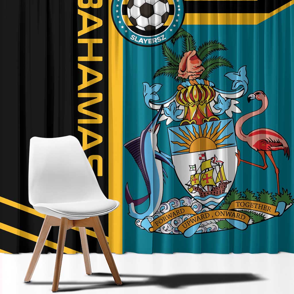 Football The Bahamas Window Curtain Go Bahamian Slayers - Wonder Print Shop